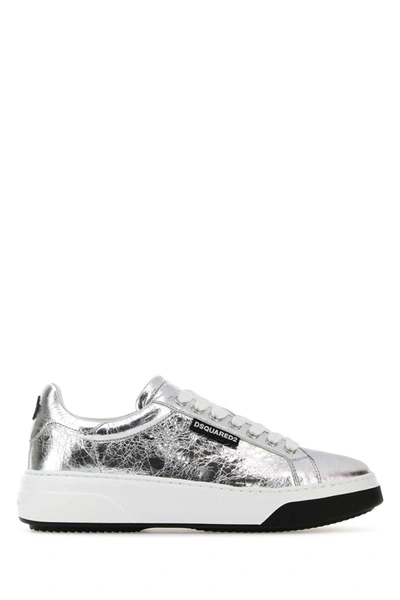 Dsquared2 Dsquared Silver Leather Bumper Sneakers In Silver