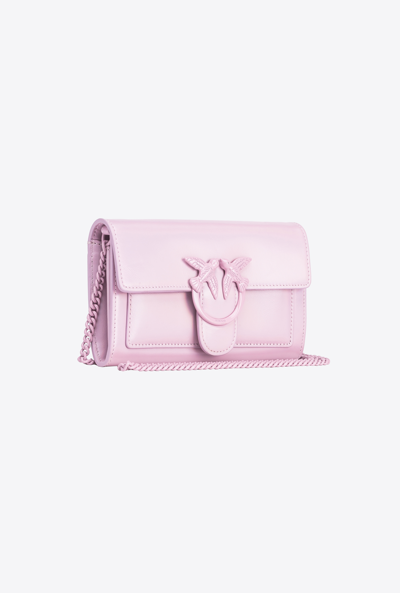 Shop Pinko Love Bag Colour-block Wallet In Lilac-colour-block
