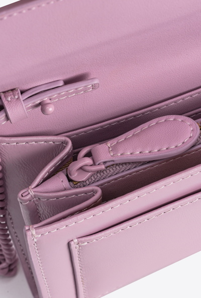Shop Pinko Portafoglio Love Bag Color Block In Lilac-colour-block