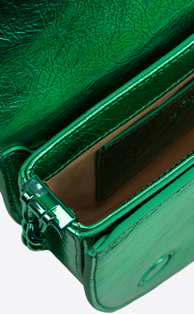 Pinko Mini Click Round Love Crossbody Bag In Absinthe Green-colour Block