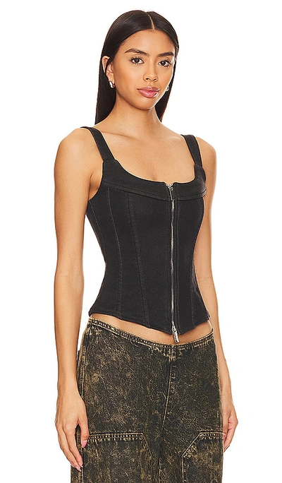 Eb Denim Rainy Corset In 黑色