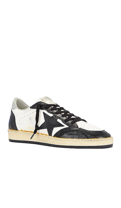 Shop Golden Goose Ball Star Nappa Leather Toe In 白色、黑色和灰色