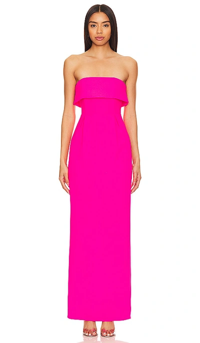 Lovers & Friends Serena Gown In 荧光粉色