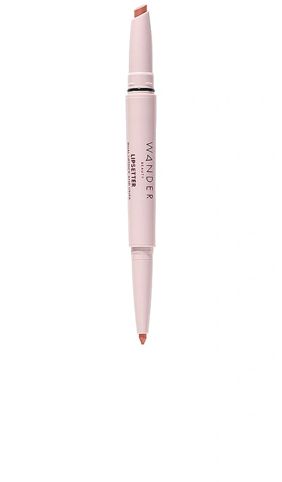 Shop Wander Beauty Lipsetter Dual Lipstick And Liner In Ticket To Tawny