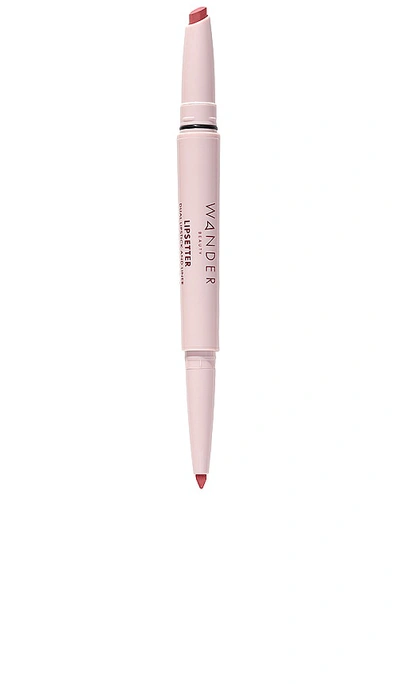 Shop Wander Beauty Lipsetter Dual Lipstick And Liner In Roaming Rose