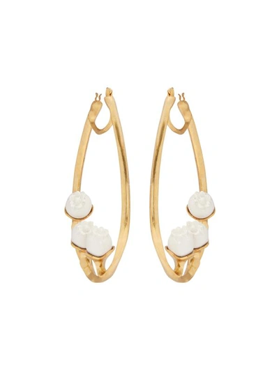 Shop Oscar De La Renta Lily Of The Valley Ring Earrings In Pearl
