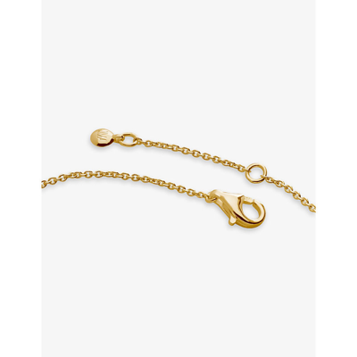 Monica Vinader Womens Yellow Gold Heart 18ct Yellow Gold-plated Vermeil Sterling-silver And 1.41ct L In Yellow Gold