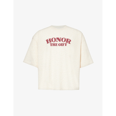 Shop Honor The Gift Men's Bone High Stripe Graphic-print Woven T-shirt