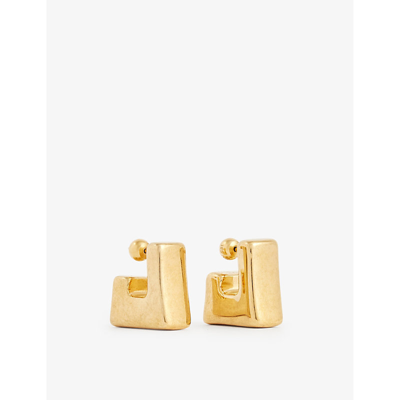 Shop Panconesi Womens Gold Pcubo Earrings