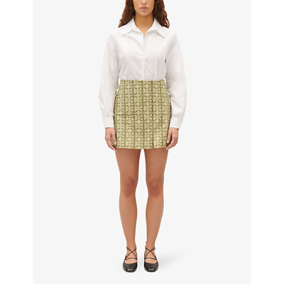 Shop Claudie Pierlot Women's Naturels Slim-fit Cotton Shirt