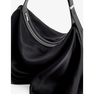 Shop Issey Miyake Enveloping Square Woven Shoulder Bag In Black
