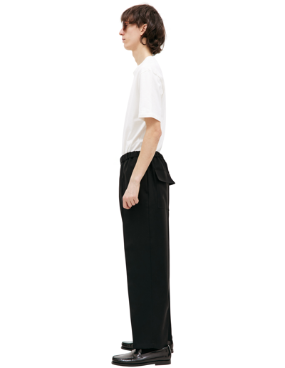 Shop Jil Sander Black Wool Trousers