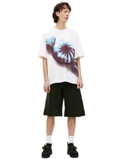 Shop Jil Sander White Printed T-shirt