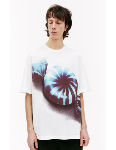 Shop Jil Sander White Printed T-shirt