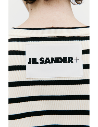 Shop Jil Sander Cotton Stripes Longsleeve In Multicolor