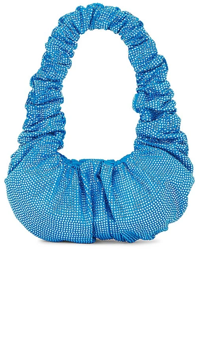 Shop Giuseppe Di Morabito Rhinestone Shoulder Bag In Blue