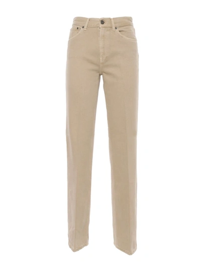 Dondup Logo Logo Denim Trousers In Brown