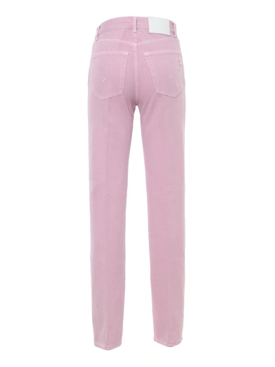 Dondup Logo Logo Denim Trousers In Pink