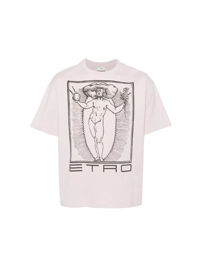 Shop Etro T-shirts In Pink & Purple