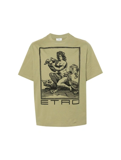 Shop Etro T-shirts In Green