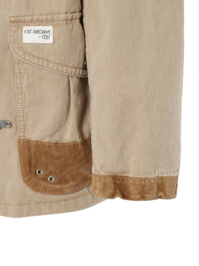 Fay Gancini Flip-lock Fastened Jacket In Brown