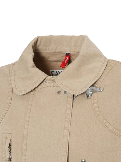 Fay Gancini Flip-lock Fastened Jacket In Brown