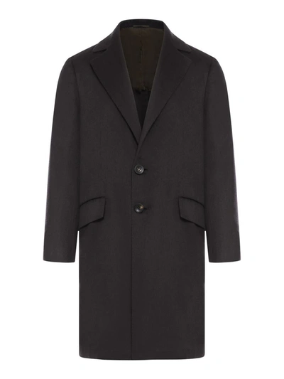 Shop Kiton Single Breasted Coat In Undefined