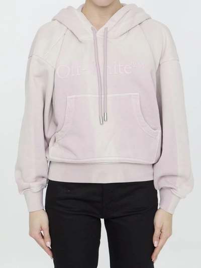 Shop Off-white Laundry Over Hoodie In Lilac