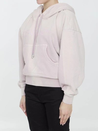 Shop Off-white Laundry Over Hoodie In Lilac