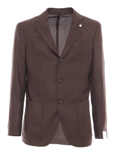 Shop Luigi Bianchi Jacket In Brown