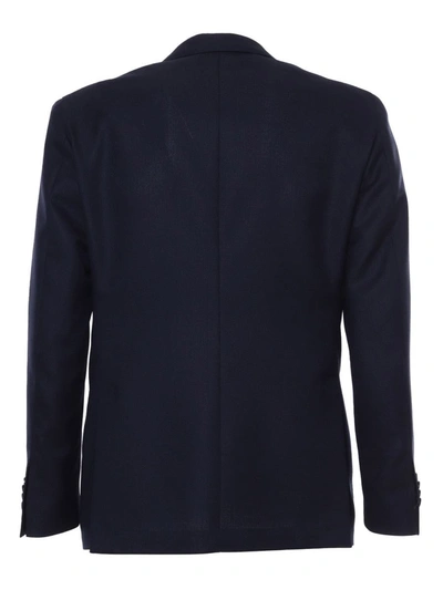 Luigi Bianchi Blue Single-breasted Blazer In Blue