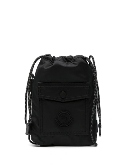 Shop Moncler Makaio Logo-patch Crossbody Bag In Black