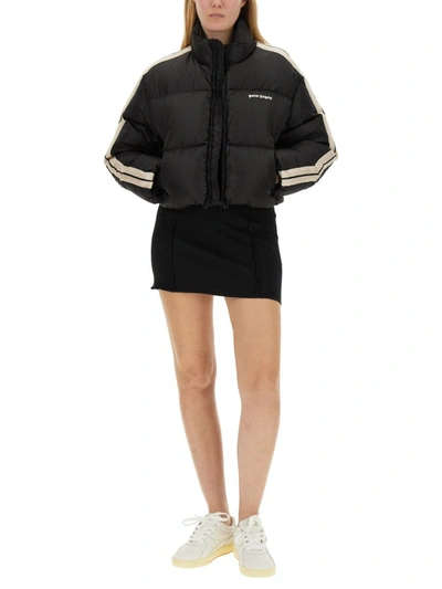 Shop Palm Angels Jacket With Logo In Black