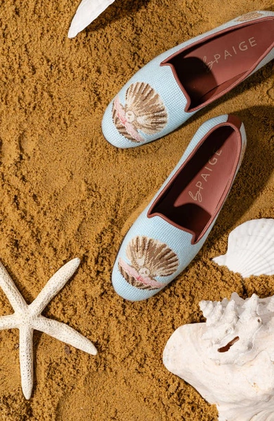 Bypaige Needlepoint Clam Flat In Light Blue