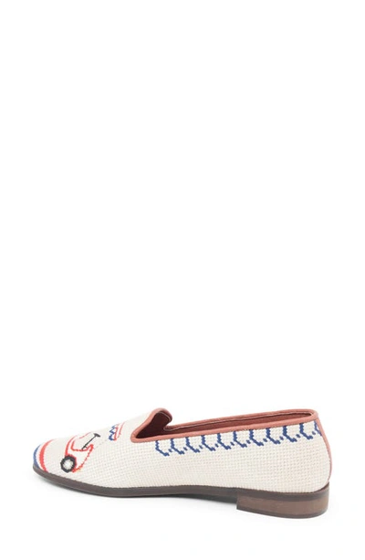 Shop Bypaige Needlepoint Flat In Red White Blue