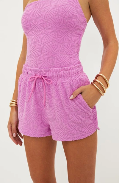 Shop Beach Riot Kiara Cover-up Shorts In Shell Pink