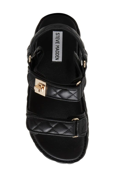 Steve Madden Bigmona Raffia Slingback Platform Sandal In Quilted