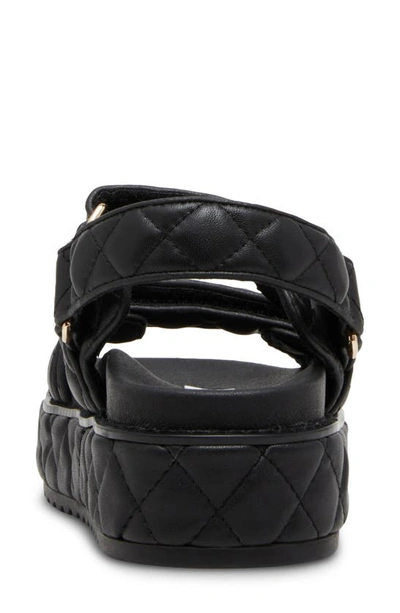 Steve Madden Bigmona Raffia Slingback Platform Sandal In Quilted