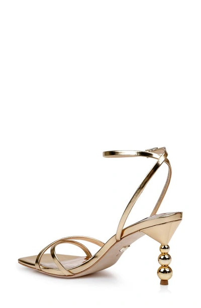 Shop Badgley Mischka Callie Ankle Strap Sandal In Gold