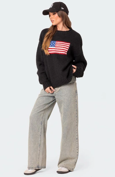 Edikted Usa Oversize Chunky Sweater In Black