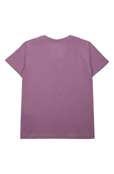 Shop The New Kids' Jessica Organic Cotton Graphic T-shirt In Light Purple