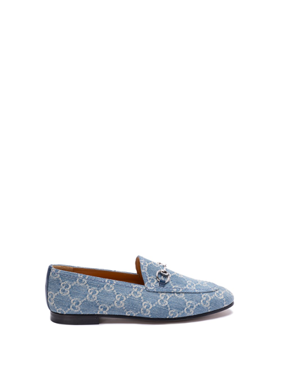 Shop Gucci `new Jordaan` Loafers In Blue