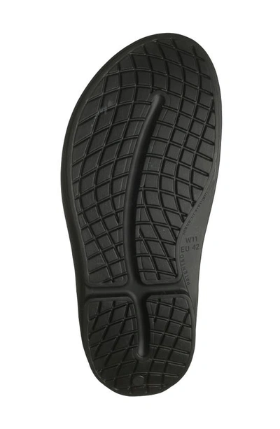 Oofos Oomega Ooahh Slide Sandal In Black