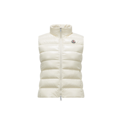 Shop Moncler Collection Doudoune Sans Manches Ghany In White