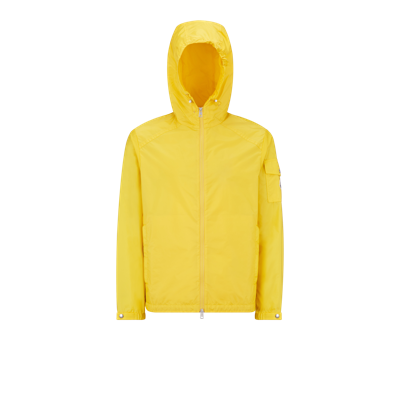 Shop Moncler Collection Etiache Rain Jacket, Yellow, Size: 5