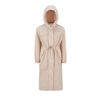 Shop Moncler Collection Mantio Parka Beige