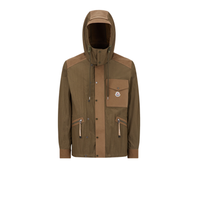 Shop Moncler Collection Velan Hooded Jacket Green