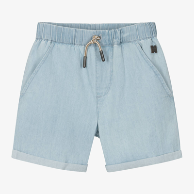 Shop Carrèment Beau Boys Blue Cotton Chambray Shorts