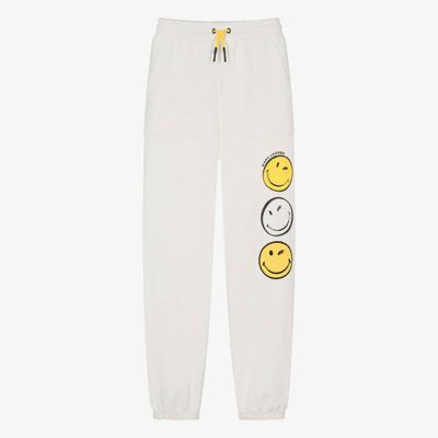 Shop Marc Jacobs Teen Girls Ivory Smiley Face Joggers
