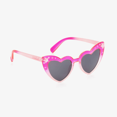 Shop Billieblush Girls Pink Heart Sunglasses (uv400)